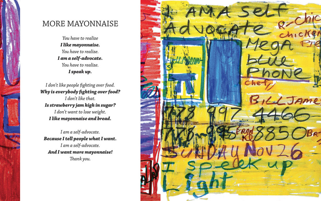 Teresa Pocock's poem and drawing "More Mayonnaise" is featured in her 2018 book, "Totally Amazing: Free To Be Me"